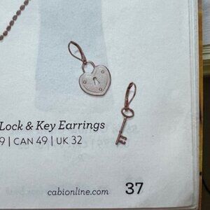 Cabi Lock and Key Earrings